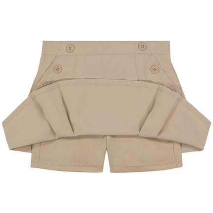 Nautica Girls Size' School Uniform Stretch Poplin Scooter Skirt, Khaki, 14 Plus