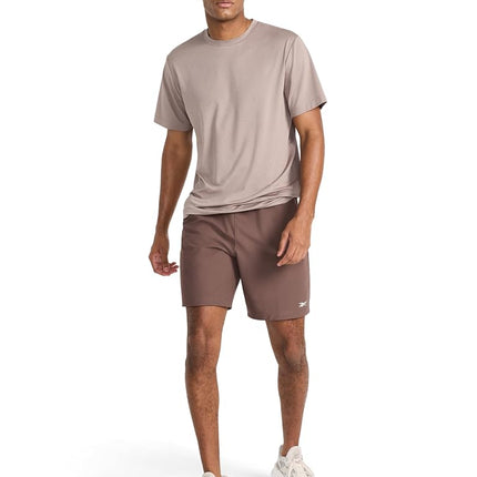 Reebok Apparel Men's Jumpstart 8” Short, Standard Fit, Lightweight Poly Fabric, Bracken, Large