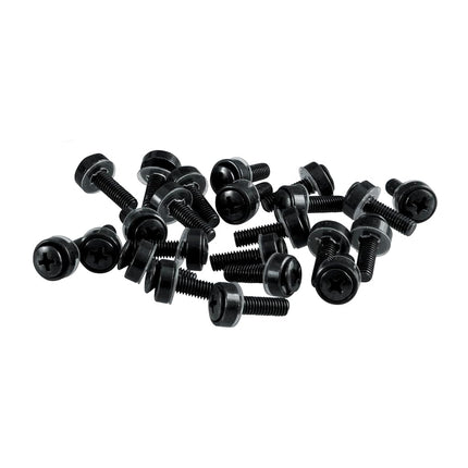 Gator Rackworks Standard Size Rack Screws; 25 Pack (GRW-SCRW025), Black