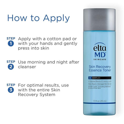 EltaMD Skin Recovery Facial Toner to Detox and Calm Skin, Alcohol Free, Fragrance Free, 7.3 fl oz