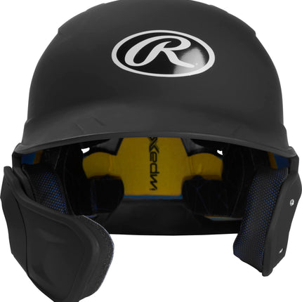 Rawlings | MACH ADJUST Batting Helmet with Extension Flap | Left Hand Batter | Junior (6 3/8" - 7 1/8") | Matte Black