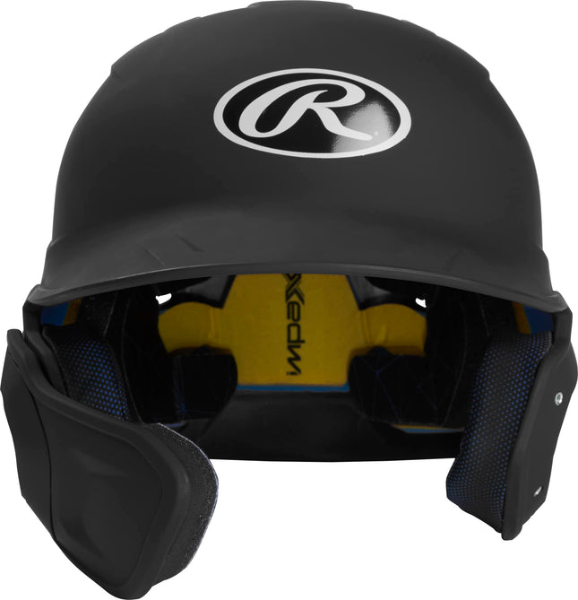 Rawlings | MACH ADJUST Batting Helmet with Extension Flap | Left Hand Batter | Junior (6 3/8" - 7 1/8") | Matte Black