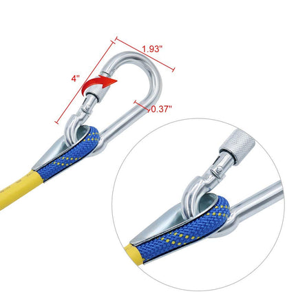 X XBEN Outdoor Climbing Rope Rock Climbing Rope, Escape Rope Climbing Equipment Fire Rescue Parachute Rope (32 Foot) - Blue