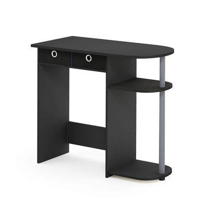 Furinno Go Green Home Laptop Notebook Computer Desk, Study Desk, Writing Desk, Black/Grey/Black, 80 (W) x 72.4 (H) x 39.6 (D) cm
