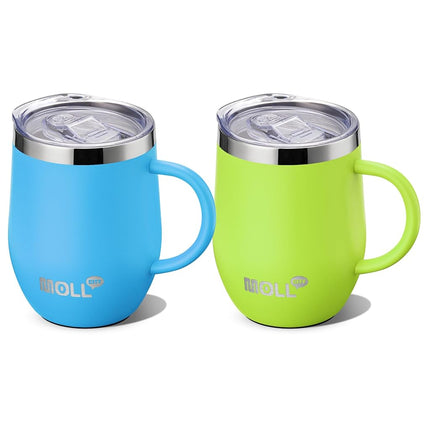 Mollcity Tumbler with Lid and Straw-12 oz Stainles