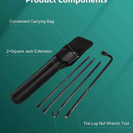 SCITOO 926-805 AL3Z17032A BL3Z17081B Spare Tire Tool Set Kit for Ford for F-150 2004-2016 Spare Tire Lug Wrench with Bag
