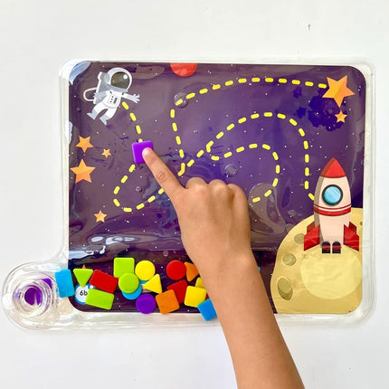 Learning Resources Colours & Shapes Sensory Pad, Reusable Sensory Bag for Kids, Fine Motor Skills Toy, 16 Fine Motor Activities, 24 Plastic Shapes, Ages 3+, Multicolou