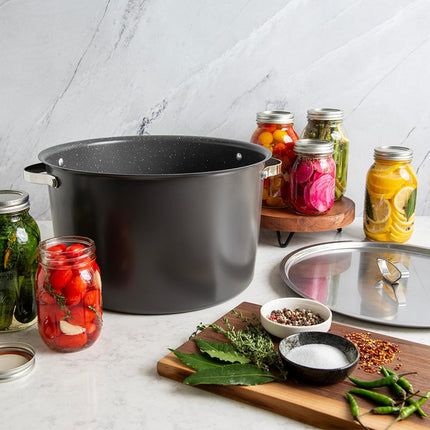 Nordic Ware Verde Ceramic Nonstick 16 Quart Stockpot with Lid
