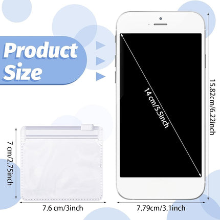 Nuanchu Pill Pouch Bags Zippered Pill Pouch Set Reusable Pill Baggies Clear Plastic Pill Bags Self Sealing Travel Medicine Organizer Storage Pouches with Slide Lock for Pills and Small Items (200)