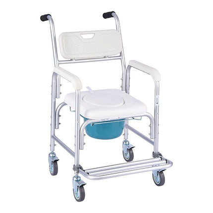 VEVOR Bedside Commode Chair with Wheels, 159 kg Ca