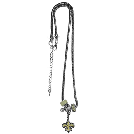 Siskiyou Sports NFL New Orleans Saints Euro Bead Necklace, 18-Inch