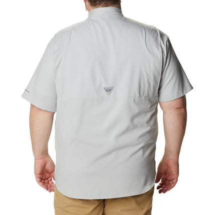 Columbia Men's Big and Tall Tamiami II SS Shirt, Cool Grey, 4X, Cool Grey, 4X Tall