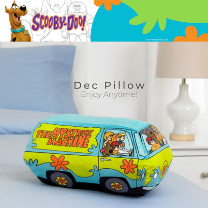 Scooby Doo Mystery Machine Van Decorative Pillow, 13.3 in x 7.8 in, Super Soft Plush, (Officially Licensed Product) by Franco Collectibles