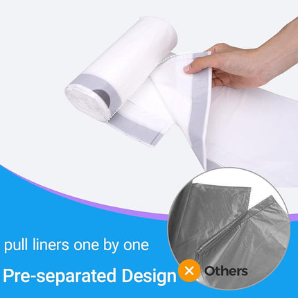 Repaironics Code C 200 Count 2.6-3.2 Gallon Heavy Duty Drawstring Trash Bags Compatible with simplehuman Code C Garbage Can Liners 2.6-3.2 Gallon 10-12 Liter White