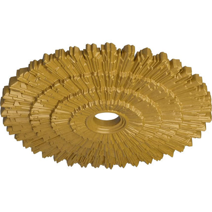 Ekena Millwork CM24ENIGS Eryn Ceiling Medallion, 24 3/4"OD x 3 1/4"ID x 1 7/8"P, Hand-Painted Iridescent Gold
