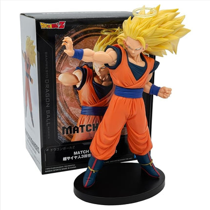 BANPRESTO Goku Super Saiyan 3 (Vs Majin Buu) Dragon Ball Z - Match Makers, 17 cm, Multicoloured, BP29078P, Ideal for Anime Fans
