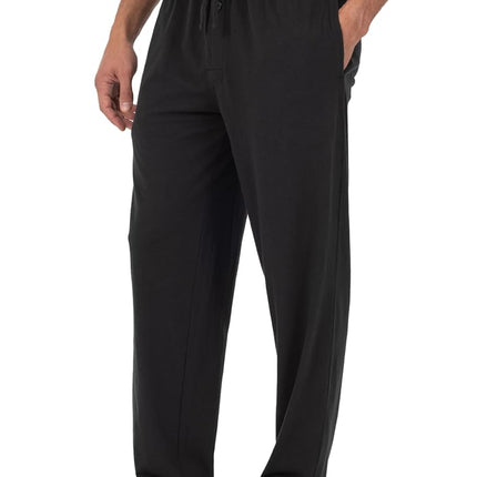 Fruit of the Loom Men's Jersey Knit Sleep Pant Pajama Bottom, Black/Navy (2-Pack), Large (Pack of 2)