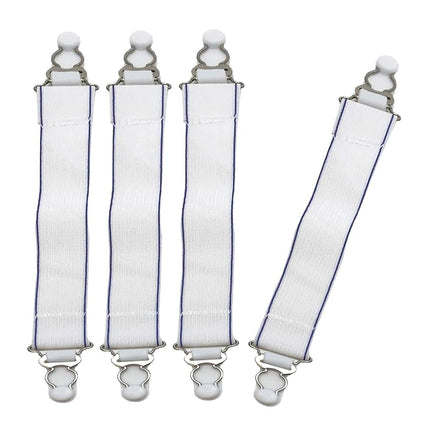 Sangles élastiques Blue Magic pour drap de lit à eau avec attaches antidérapantes, blanches, paquet de 4