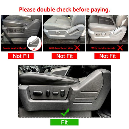 ECOTRIC Panel de cubierta del embellecedor del asiento delantero del lado del conductor Compatible con Ford F150 Lincoln Mark LT 2009-2014 Reemplazo para 9L3Z-1662187-EA, F761 NO apto para asientos eléctricos con ajuste manual y Super Cab.