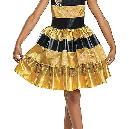 Disguise LOL Surprise Queen Bee Girls Costume, Classic Fancy Dress, Includes Crown Headband and Character Cameo on Bodice, Sparkling Sleeves and Skirt, 4-6 years