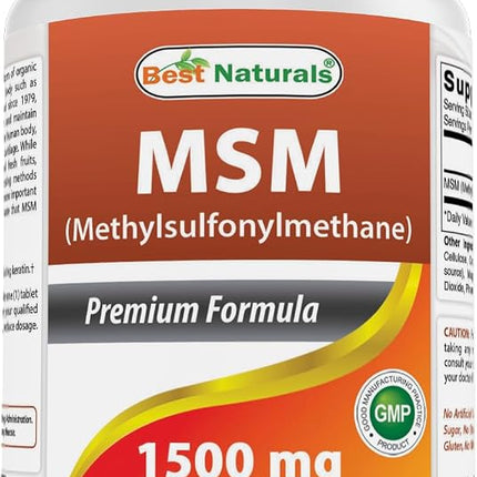 Best Naturals Msm 1500 Mg 180 Tablets