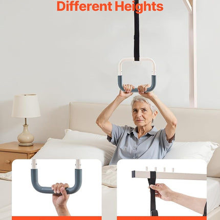 VEVOR Trapeze Bar for Bed Mobility, Heavy-Duty Steel Free Standing Trapeze Bar 250 LBS Weight Capacity, Hospital Bed Pull Up Assist for Elderly & Disabled, Ideal for Hospitals, Nursing Home, Home Care