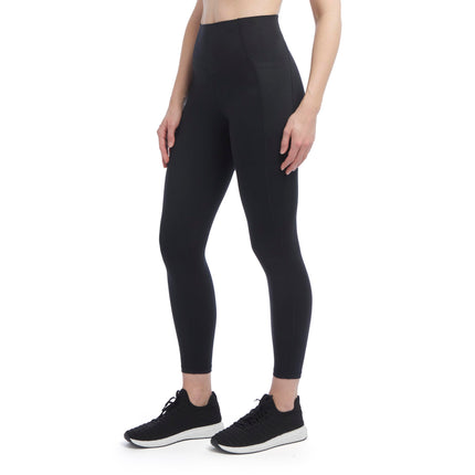 Jockey Womens Contour Pocket High Waist Full Length Leggings, Deep Black, XL