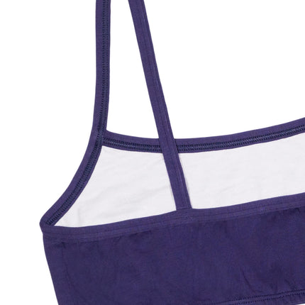 Fruit of the Loom Girls' Cotton Spaghetti Strap Sport Bra, Blueberry/Black/Grey/White/Sand/Blush, 38, Blueberry/Black/Grey/White/Sand/Blush, 38A