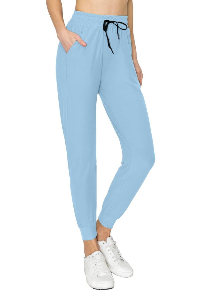 ALWAYS Super Soft Women's Joggers - Stretchy Casual Pants for Women Daily Wear Yoga Workout, Sky Blue, XL