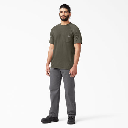 Dickies Men's Cooling Short Sleeve Pocket T-Shirt, Moss Green, 3X-Large Big Tall