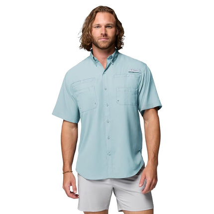 Columbia Men's Tamiami 2 Short Sleeve Shirt, Short Sleeve Shirt, Crushed Blue, XS