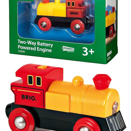 BRIO World Two Way Battery Powered Engine Train for Kids Age 3 Years Up - Compatible with all BRIO Railway Sets & Accessories