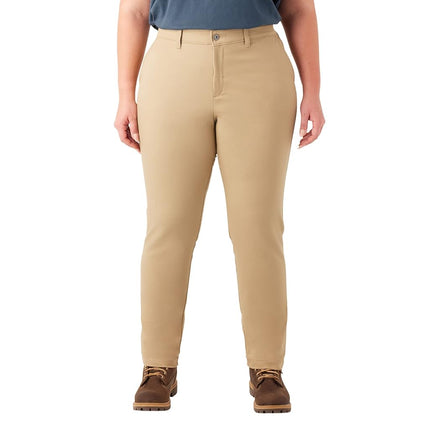 Pantalones de Sarga Skinny Dickies para Mujer Talla Grande, Arena del Desierto Lavada, 14