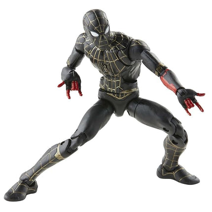 Marvel Legends Series Black & Gold Suit Spider-Man 15cm Collectible Action Figure Toy, 2 Accessories and 1 Build-A-Figure Part(s)