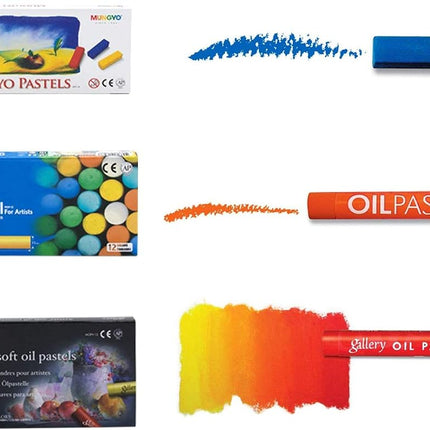 MUNGYO Gallery Professional 72-Color Soft Oil Pastel Set | Superior Blendability, Elegant Wooden Case