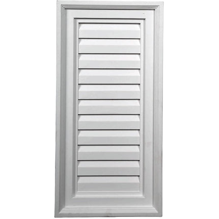 Ekena Millwork GVVE12X24D Gable Vent, Factory Primed White, 12" W X 24" H X 1 1/4" P