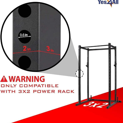 Yes4All Olympic Weight Plate Holder Power Rack Attachment for 3x2 Inch Power Rack with 0.6” Hole - (Compatible Only with 2” Olympic Weight Plates)