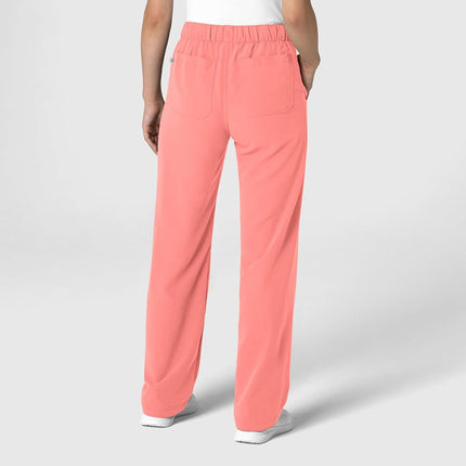 WonderWink Women's Stovepipe High-Low Hem Scrub Pant, Paradise Pink, 3X