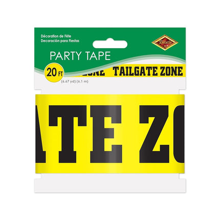 Beistle 66128 1-Pack Tailgate Zone Decorative Party Tape, 3 by 20-Feet