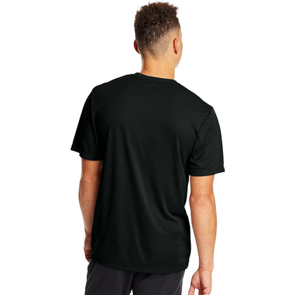 Hanes Men's Cool Dri Performance T-Shirt, Moisture-Wicking Short Sleeve Tee, 40+ UPF Protection, 2 Or 5 Pack, Black-2 Pack, Medium (Pack of 2)