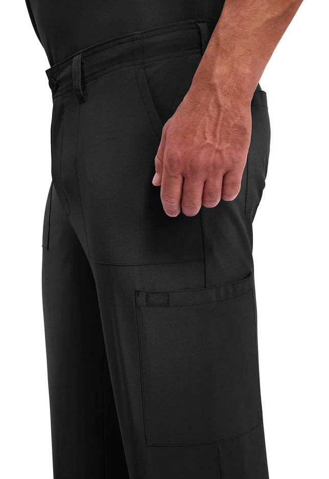 Dickies EDS Essentials by Men's Drawstring Cargo Scrub Pant Large Black
