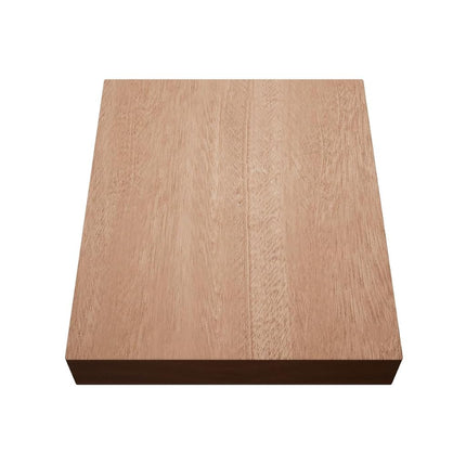 5 1/2"W x 6 1/2"H x 1"P Americraft Solid Hardwood Stain Grade Smooth Plinth Block with Squared Edge, Sapele