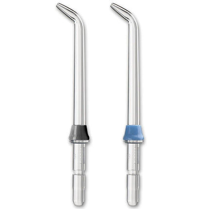 Waterpik Classic High Pressure Jet Attachment, Replacement Tips for Use with WP-450 Cordless Plus Oral Irrigator, Silver, 2 Pack (JT-450E)