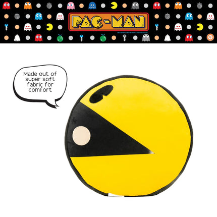 PAC-Man Bedding Super Soft Plush Decorative Throw Pillow, 14 in, (Officially Licensed Product) by Franco Collectibles