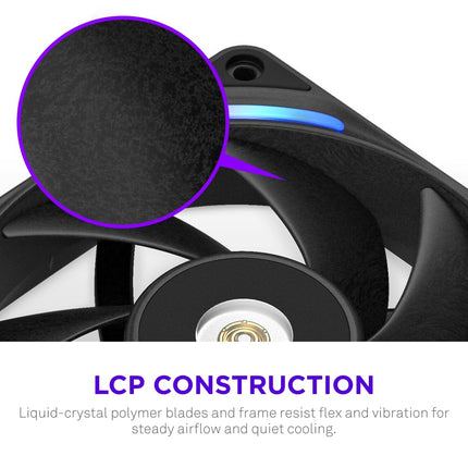 NZXT F240X - 240mm Single-Frame PWM RGB Performance Fan - Black