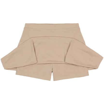 Nautica Girls' School Uniform Sensory-Friendly Performance Pleated Scooter, Khaki, 14