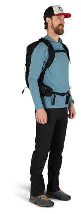 Mochila de senderismo para hombre Osprey Talon 22L con cinturón lumbar, azul cerámica, S/M