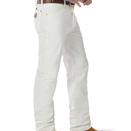 Wrangler Men's Cowboy Cut Slim Fit Jean Jeans, White, 36W / 30L
