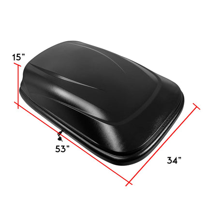 DNA MOTORING PT-ZTL-8166-BK Car Roof Top Mount Travel Storage Box Luggage Carrier w/Lock with Cross Bars Only,Black