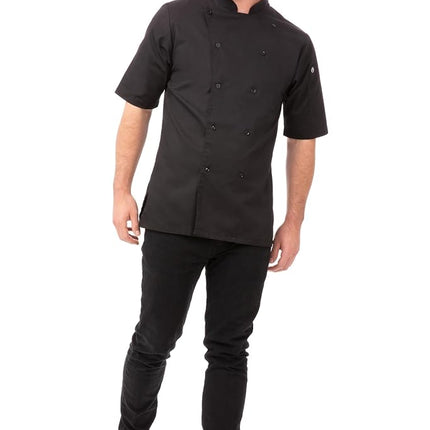 Chef Works Vestes de cuisinier K150blkxl pour homme, Noir, XL